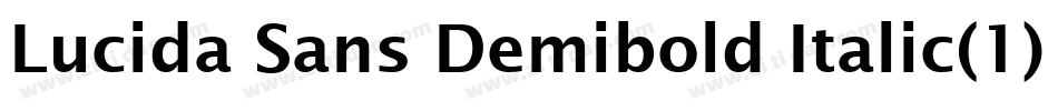 Lucida Sans Demibold Italic(1)字体转换